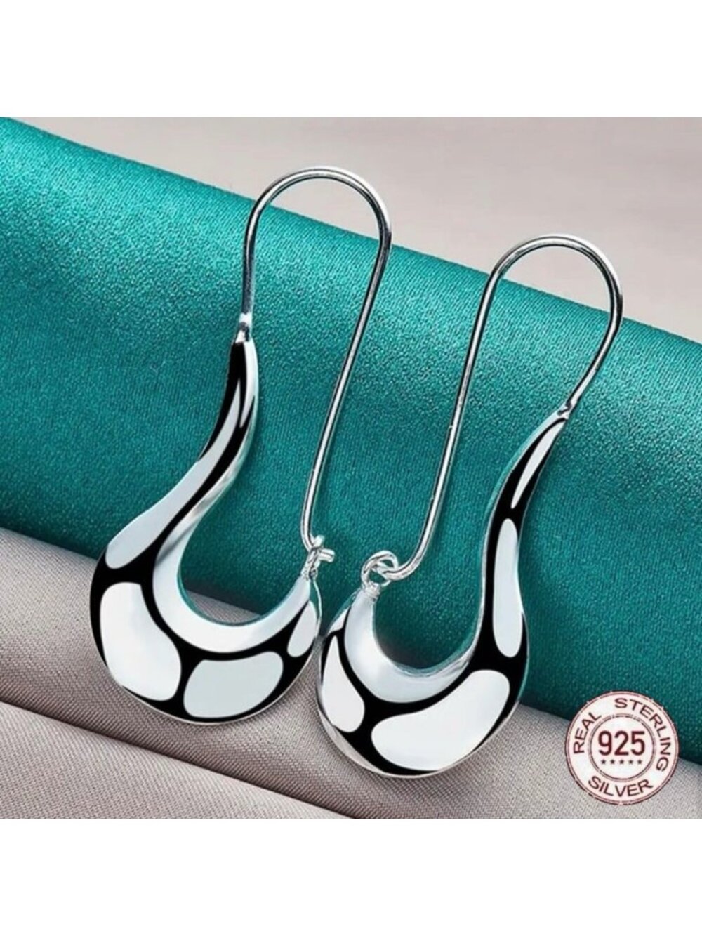 New Statement Chunky Hoop Earrings S925 Silver Boho Tribal